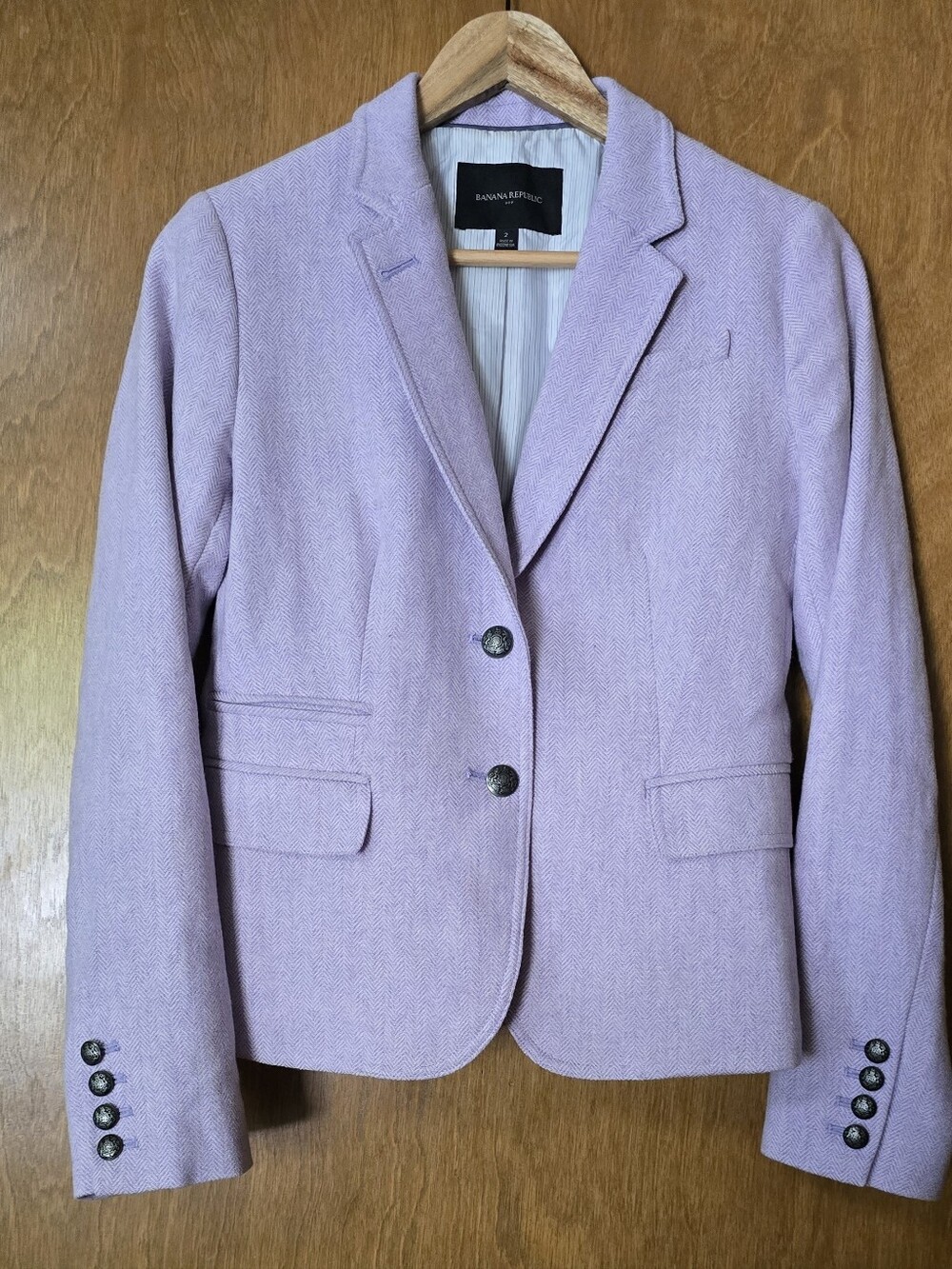 Banana Republic Lavender Wool Blazer Size 2